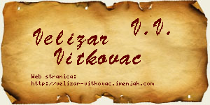 Velizar Vitkovac vizit kartica